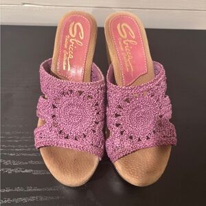 Sbicca Crochet Sandals Size 6